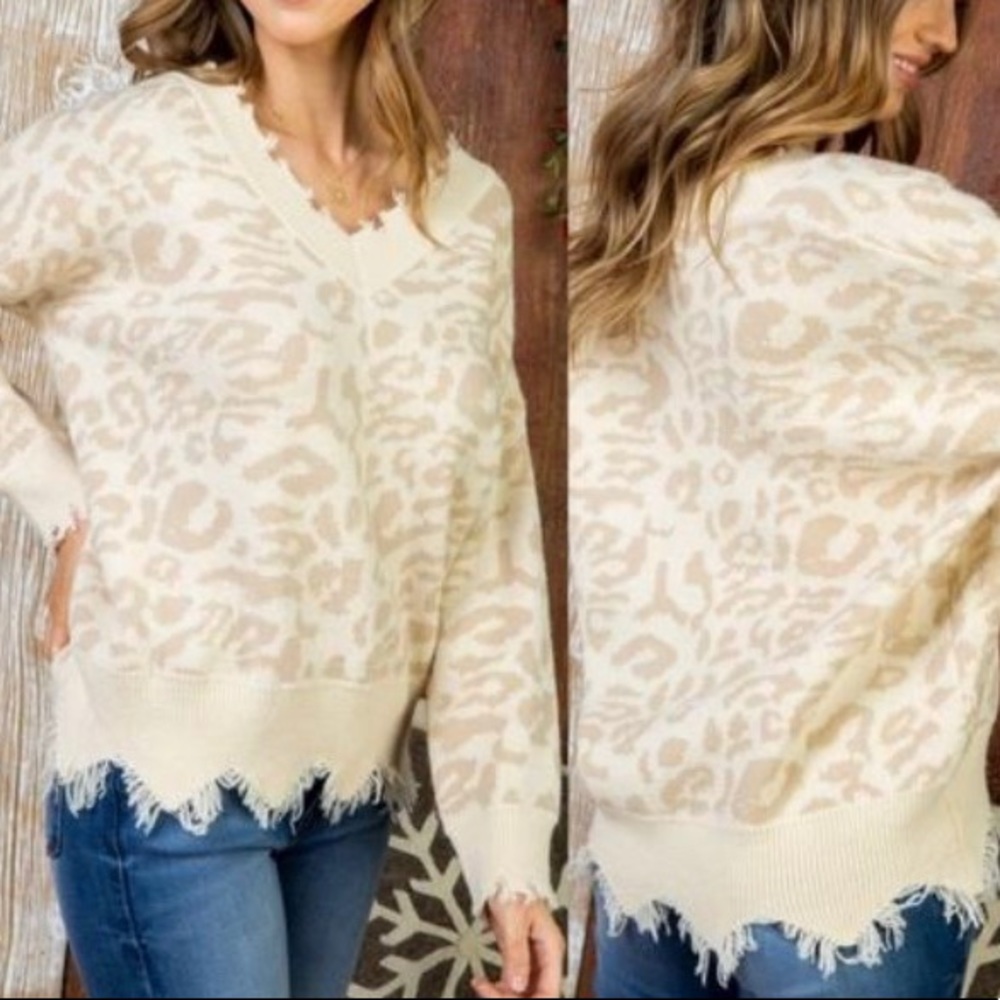 NORA Leopard Print Sweater